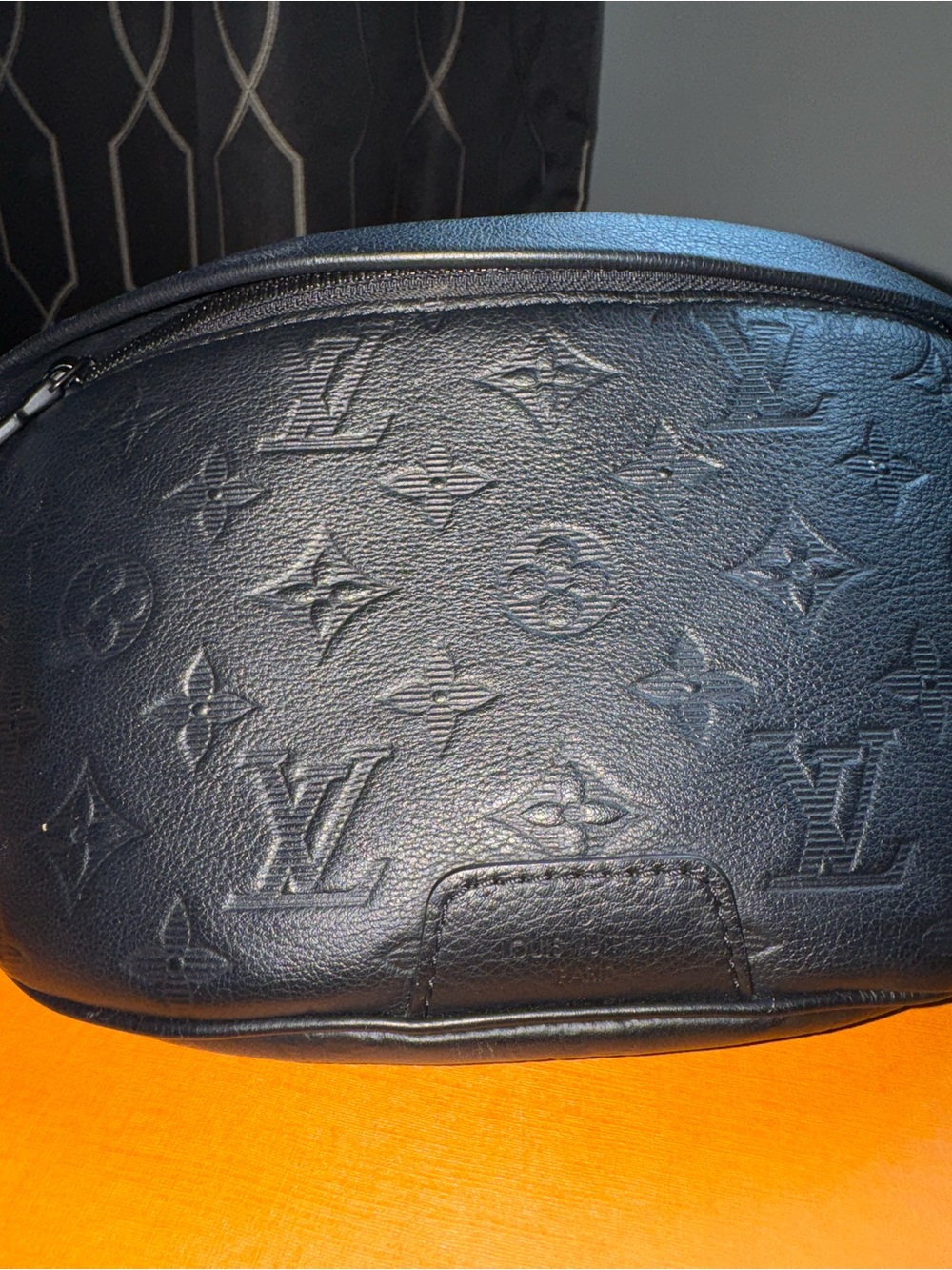 Louis Vuitton Black Monogram Embossed Leather Belt Bag - Picture 2 of 6